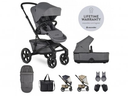 Easywalker set XXL kočík kombinovaný Jimmey Iris grey s príslušenstvom