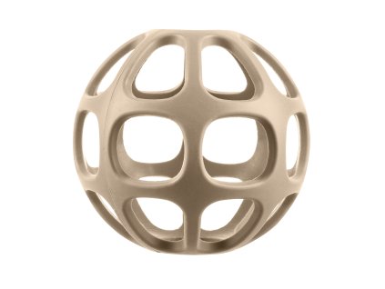 Silikónové hryzátko Round, Sand Beige