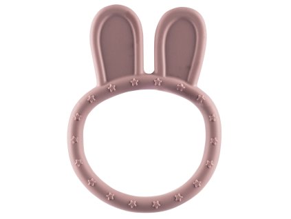 Silikónové hryzátko Rabbit, Old Pink