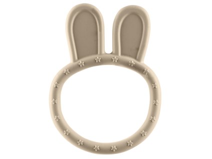 Silikónové hryzátko Rabbit, Sand Beige