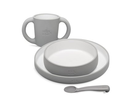 INTERBABY | Jedálenský set - sivý