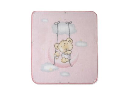 INTERBABY | Deka MEDVEDÍK 80X90 - RUŽOVÁ