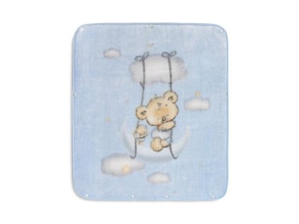 INTERBABY | Deka MEDVEDÍK 80x90 - MODRÁ