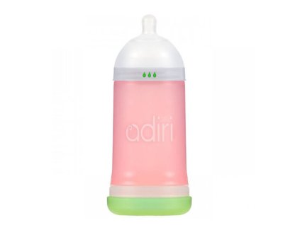 ADIRI Kojenecká láhev  NxGen Nurser, Střední průtok, 6-9 měsíců, růžová