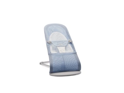 Babybjorn lehátko Soft Sky Blue/White mesh, světle šedá konstrukce