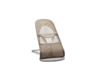 Babybjorn lehátko Soft Grey Beige/White mesh, světle šedá konstrukce