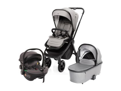 Set kočík Move Cross 3 + hlboká korba Move XL 3 + autosedačka XM podľa vlastného výberu, Metal Grey
