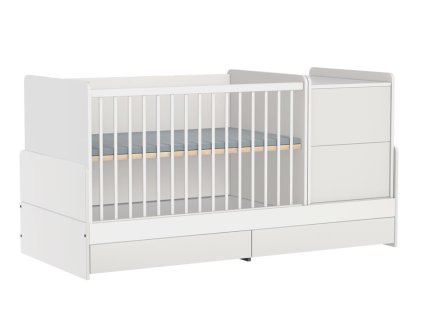 Kombi postieľka Faktum Alda Ice Glossy 120 X 70 cm s lištou proti okusu