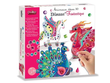 3D zvieratká Diamantová mozaika Fantázia 5+