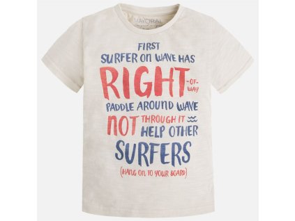 Triko MAYORAL s nápisem RIGHT - 4 roky (104)