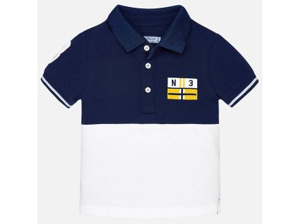 Triko MAYORAL bílo-modré POLO - 18 měsíců (86)
