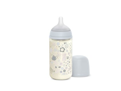 SUAVINEX | Fľaša sklo WONDERLAND 240 ml fyziologická SX PRO +3 MF - LIBERTY MODRÁ