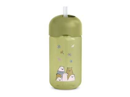 SUAVINEX | Fľaštička so slamkou BEAR + ZELENÁ