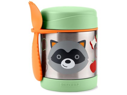 SKIP HOP Zoo Termoska na jedlo s lyžičko/vidličkou Mýval 325 ml, 3r+