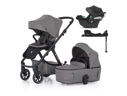 PETITE&MARS SET Kočík 4v1 ICON Dove Grey LITE RWS + CYBEX Aton B2 i-Size