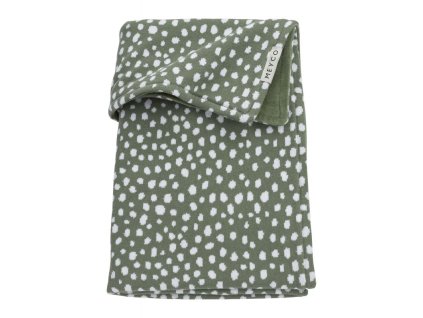 2754011 Meyco deken velvet cheetah forest green