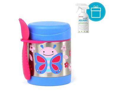 SKIP HOP Zoo Termoska na jedlo s lyžičko/vidličkou Motýlik 325 ml, 3+ + AQUAINT 500 ml