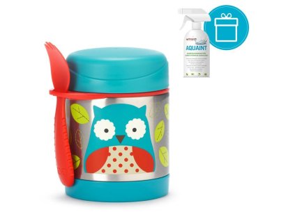 SKIP HOP Zoo Termoska na jedlo s lyžičko/vidličkou Sovička 325 ml, 3+ + AQUAINT 500 ml