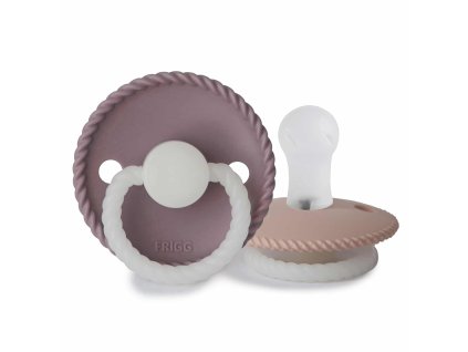 DVOJBALENIE CUMLÍKOV FRIGG ROPE TWILIGHT MAUVE NIGHT/ BLUSH NIGHT, 0-6M, SILIKÓN