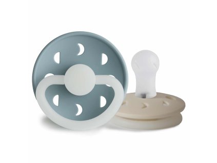 DVOJBALENIE CUMLÍKOV FRIGG MOON PHASE STONE BLUE NIGHT/ CREAM NIGHT, 0-6M, SILIKÓN