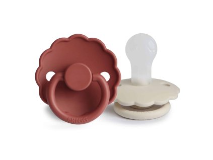DVOJBALENIE CUMLÍKOV FRIGG DAISY BAKED CLAY/ CREAM, 0-6M, SILIKÓN