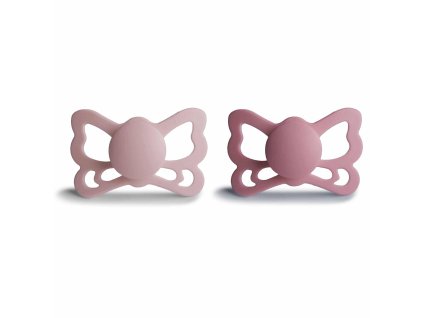 DVOJBALENIE ANATOMICKÝCH CUMLÍKOV FRIGG BUTTERFLY BLUSH/ CEDAR, 6-18M, SILIKÓN
