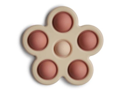 SILIKÓNOVÝ KVIETOK S TLAČIDLAMI POP-IT MUSHIE - ROSE/ BLUSH/ SHIFTING SAND
