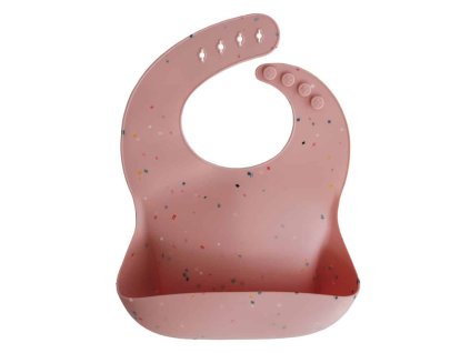 SILIKÓNOVÝ PODBRADNÍK MUSHIE - POWDER PINK CONFETTI