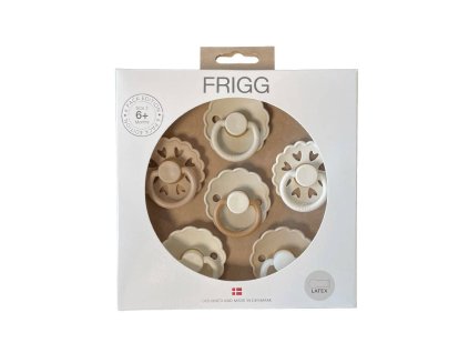 ŠESŤBALENIE OKRÚHLYCH CUMLÍKOV FRIGG CINNAMON CHARM, 6-18M, KAUČUK