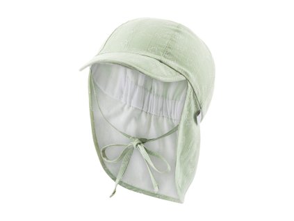 STERNTALER Čiapka so šiltom a ochranou krku na zaväzovanie s UV filtrom 30 zelená chlapec-41 cm-4-5