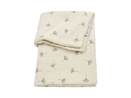 Mušelínová přikrývka Ginkgo 75x100 - Soft sand