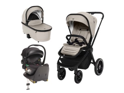 Set kočík Move Cross 3 + hlboká korba Move XL 3 + autosedačka XM podľa vlastného výberu + báza, Ivory Beige