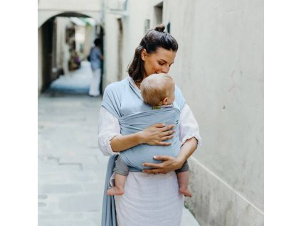 BOBA Nosič detí / šatka Wrap Serenity - Light Blue