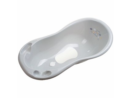 MALTEX Vanička Zebra 100 cm so štupľom a protišmykovou podložkou - grey