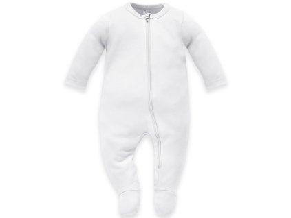 PINOKIO Overal na zips Lovely Day uni biela bavlna veľ.56