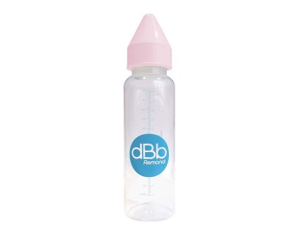 dBb Remond Dbb Detská fľaša PP 360 Ml, Cumlík 4+ mesiace, Kaučuk, Pink