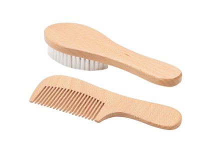 Bebe-Jou Hrebeň a kefa Bébé-Jou s drevenou rukoväťou