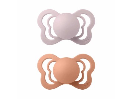 BIBS Couture anatomické cumlíky zo silikónu 2ks - veľkosť 2,Pink Plum / Peach