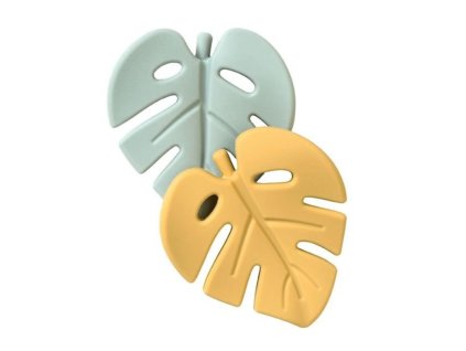 Silikónová hryzátka Jungle Mint/Mustard