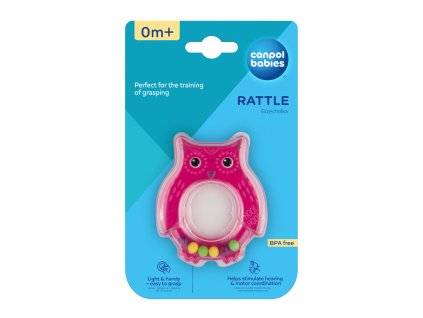 canpol babies hrkalka sova ruzova