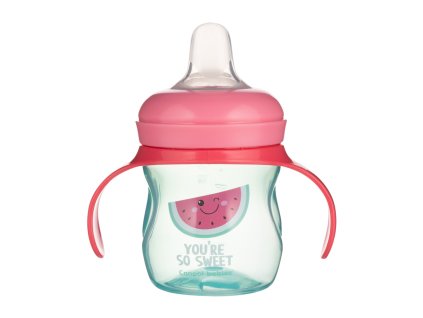 canpol babies treninkovy hrnicek se silikonovym pitkem a uchyty so cool meloun 150 ml