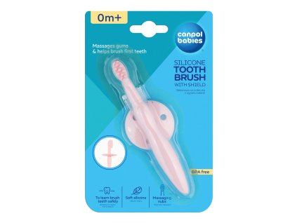 canpol babies silikonova zubna kefka s hryzackou a stitom na dasna a prve zuby