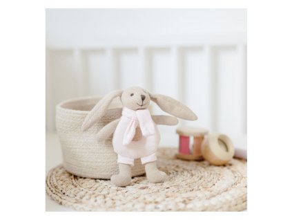 canpol babies zajicek bunny s chrastitkem ruzovy