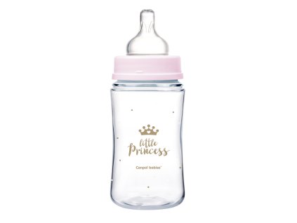 canpol babies antikolikova flasa so sirokym hrdlom easystart 240ml pp royal baby ruzova