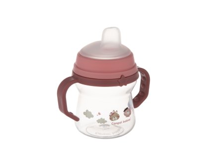 canpol babies hrnecek se silikonovym pitkem firstcup bonjour paris 150ml ruzovyy