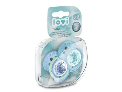 lovi cumlik silikonovy dynamicky tie dye 0 3m 2ks chlapec