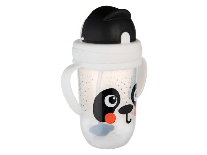 canpol babies hrncek nevylievaci so slamkou a zavazim babiesboo270ml panda