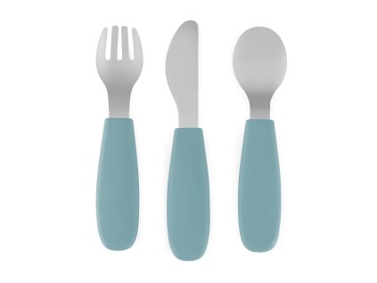 PETITE&MARS Sada príborov s nerezovej ocele Take&Match Frosted Sky 12m+