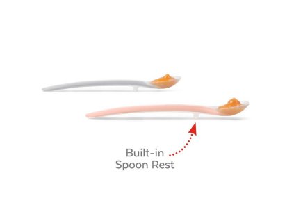 SKIP HOP Lyžičky silikónové Easy Feed Grey, Coral 2 ks, 6m+