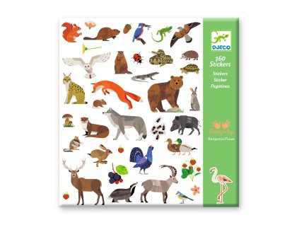 dj09285 samolepky fauna 160 ks 2